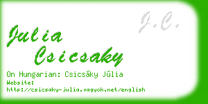 julia csicsaky business card